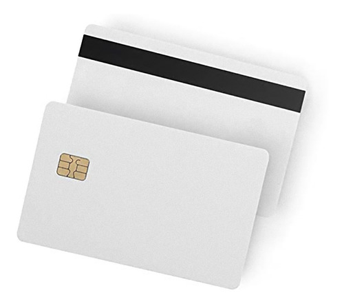 Tarjetas Plásticas Carnet Pvc Blanca Smart Chip Y Banda Magn
