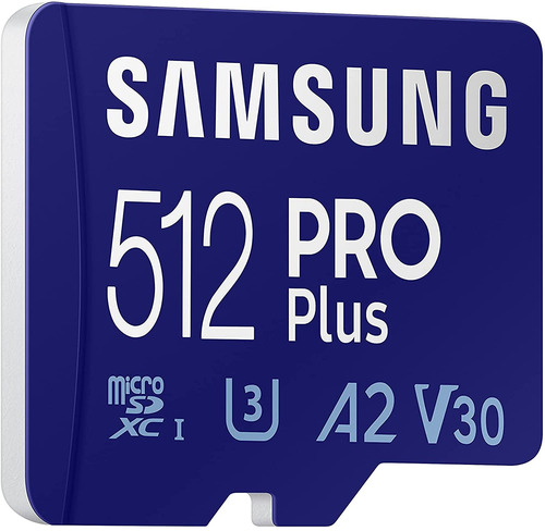 Imagen 2 de 7 de Tarjeta De Memoria Samsung Pro Plus Adaptador 512gb 160mb/s Mb-md512ka/am