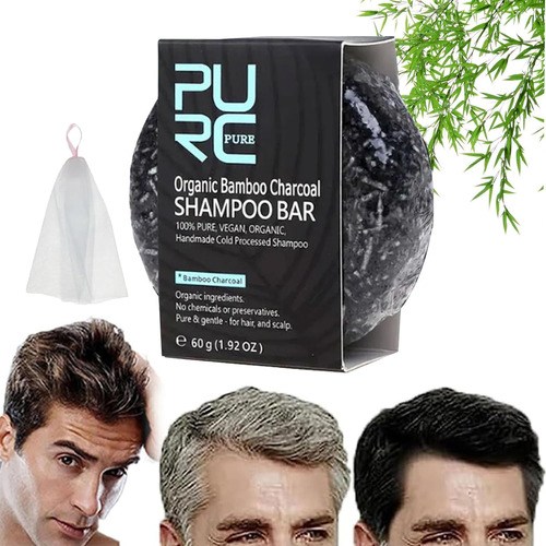 Barra Revitalizante Pure Hair, Champú Orgánico De Carbón De