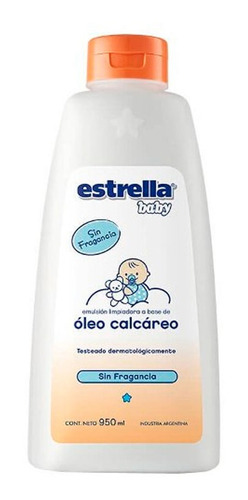 Oleo Calcareo Estrella Baby Sin Fragancia Emulsion X 950 Ml