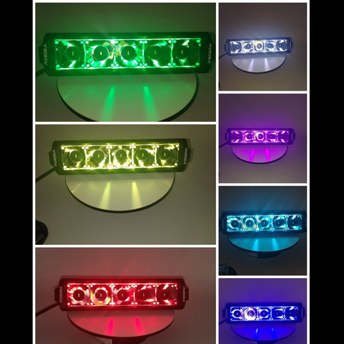 Barra Led Aurora D6 Rgb Ultra Spot 22 PuLG Rzr Can Am Atv