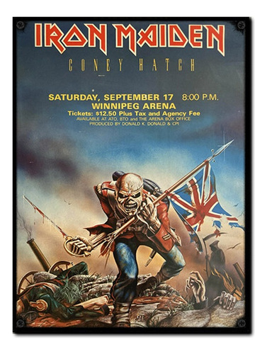 #1550 - Cuadro Decorativo Vintage - Iron Maiden Heavy Poster