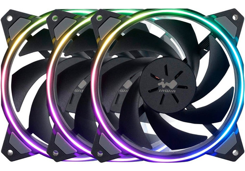 Kit 3 Ventiladores Gamer In Win Sirius Loop Asl120 120mm Rgb