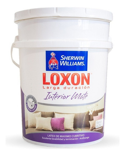 Loxon Latex Interior Larga Duracion 20l Sherwin Rex Color Blanco