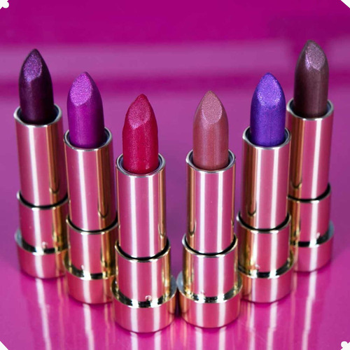 Batom Diamond Glamour Com Acabamento Metálico Abelha Rainha