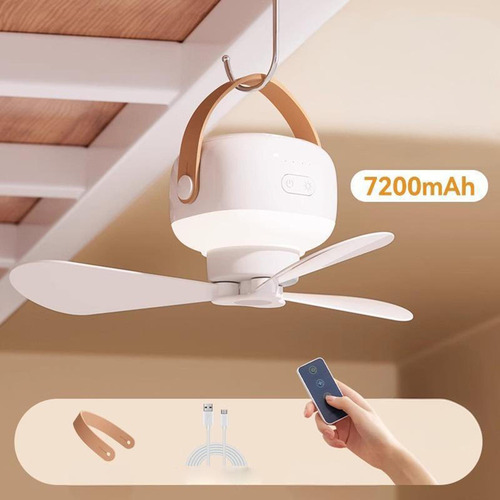 Zh Ventilador De Techo Para Tienda De Campaña, 7200mah