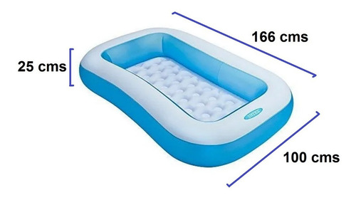 Imagen 3 de 9 de Piscina Con Pelotas Piso Inflable Intex 166 Cms + Inflador