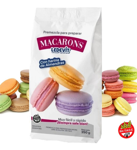 Premezcla Para Macarons 250gr Ledevit Reposteria