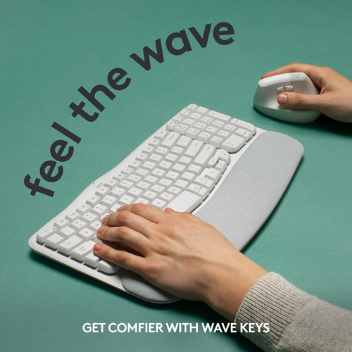 Teclado Logitech Wave Keys Inalámbrico Bluetooth Blanco Esp