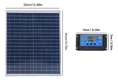 Panel Solar Para Rv, Aluminio Monocristalino, Portátil
