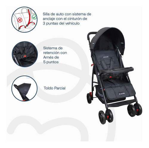 Coche Travel System Summer Negro