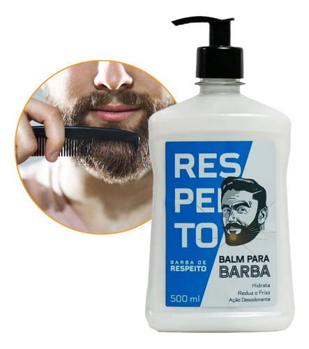 Balm Para Bigode Cabelo 500ml Original - Barba De Respeito