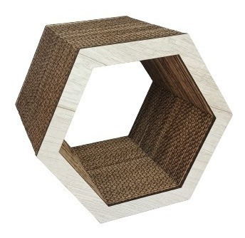 Rascador Hexágono 3 Carton Corrugado Para Gatos - Bagner