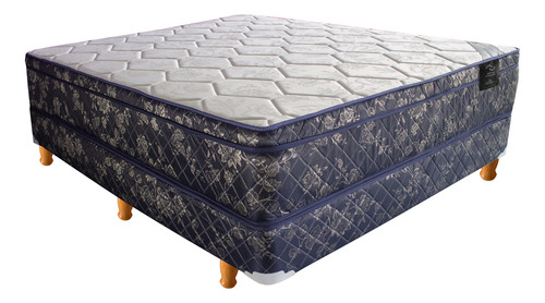 Colchon Sommier Resortes Con Pillow 200x160 + Almohadas
