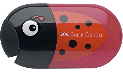 Faber Castell Lápiz Sacapuntas Dual Con Borrador Ladybug Por