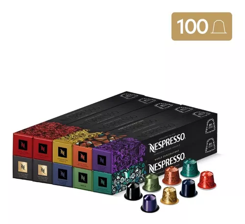 Línea original de variedad de cápsulas Nespresso, 100 unidades