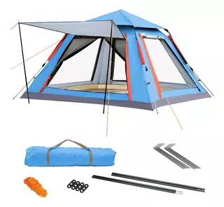 215×215cm 3-6 Personas Tienda Campaña Casa Camping Acampar