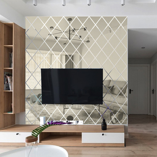Adhesivo De Pared Acrílico Con Espejo De Diamante De 100 X 5