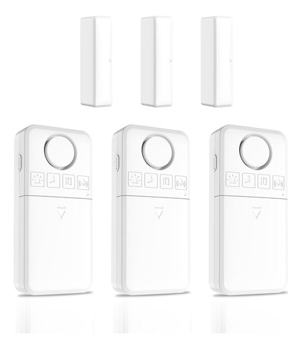 ~? Amir Door Window Alarm 3 Pack - Sensor De Seguridad Para 