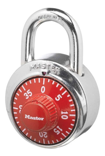 Candado Master Lock Combinacion Tipo Caja Fuerte Rojo