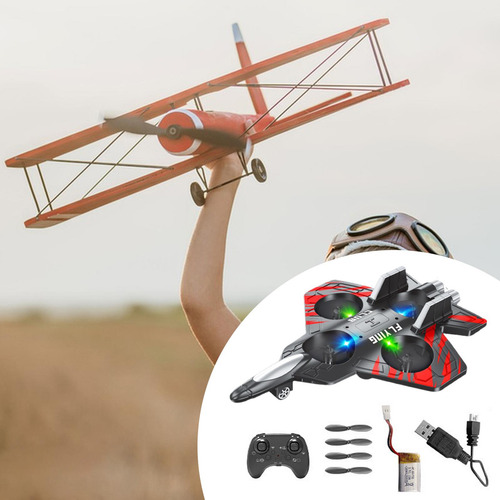 Avião De Controle Remoto Com Luz Portátil, Brinquedo