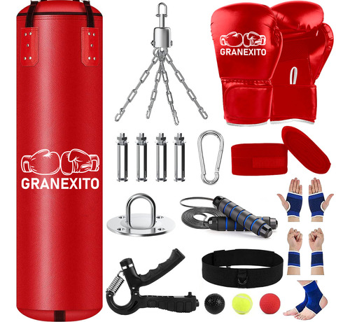 Saco Bolsa Boxeo 1.2m Premium Pu Saco De Boxeo Deportivo Kit