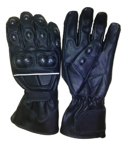 Guantes Para Moto De Cuero Con Nudillo Doble Talles:l,xl,2xl