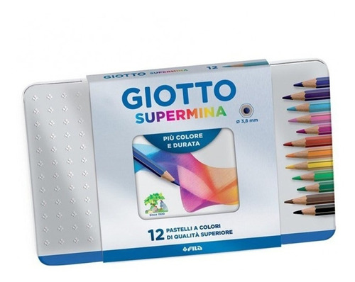 Lapices De Colores Premium Giotto Supermina En Lata X 12 Col
