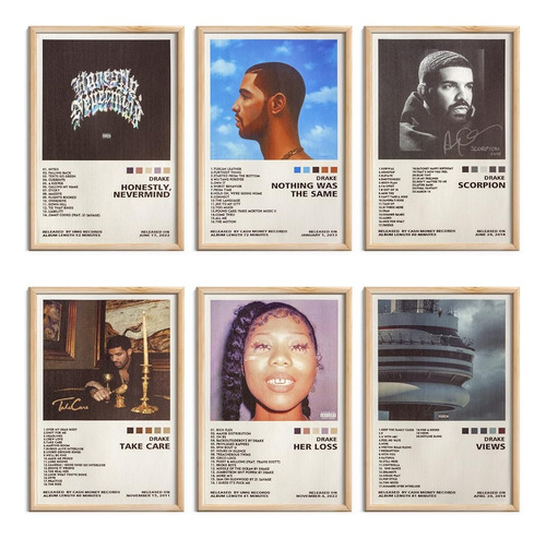 Manrule Drake Poster Set De 6 Carteles De Portada De Álbum 8