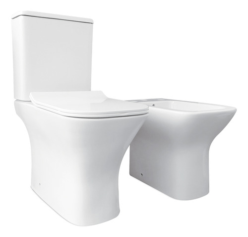 Juego Baño Completo Sanitarios Porcelana Dual Cierre Suave