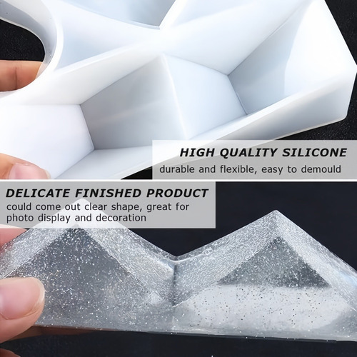 Molde De Silicone Com Moldura Fotográfica Grande De 2 Peças
