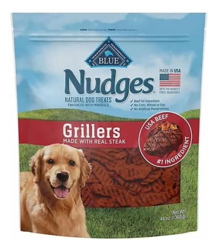 Blue Buffalo Nudges Grillers Natural Dog Treats, Steak Flavo