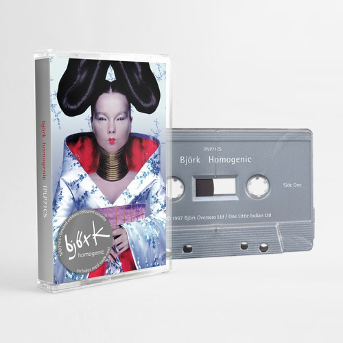 Björk Homogenic Cassette Silver Eu Nuevo Musicovinyl