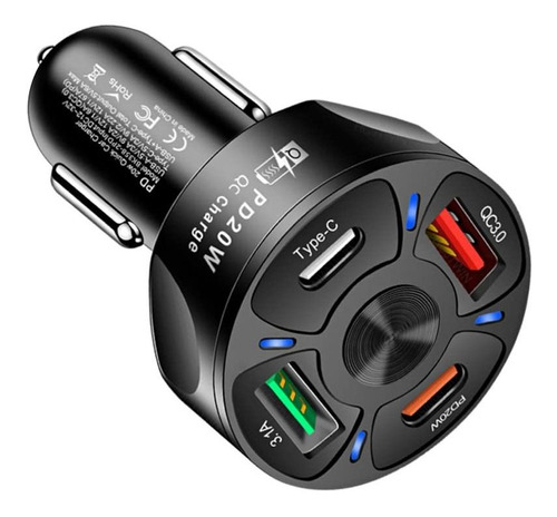 Adaptador Cargador Coche Puerto Usb Rapido Tipo-c Telefono