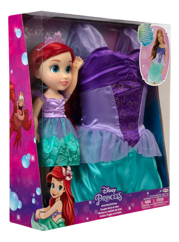Muñeca Ariel Con Disfraz Niña 3-6 Años Disney Princesas
