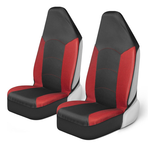 Fundas De Asiento De Coche De Malla Roja Asientos Delan...