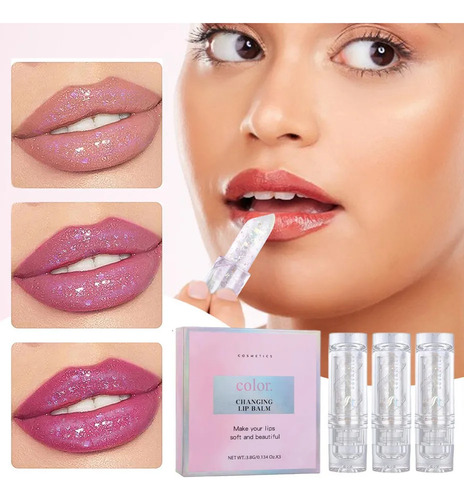 Brillo Labios Barra Labios 3 Piezas Color Labios-