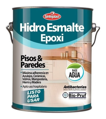 Hidroesmalte Epoxi Piso Y Paredes (blanco) 1 Lt - Sinteplast