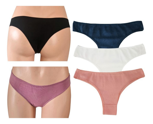 Panties Algodón Para Mujer Bragas Calzón Pantys Sexy 3 Pack