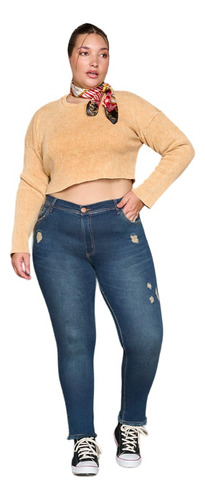 Jeans Chupin Con Estilo Talle 46 Al 54 Marca Cenitho 569