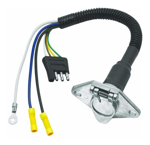 Tow Ready Adaptador Conector Clavija Redonda Plano Via