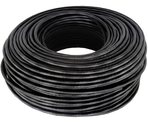 Cable Utp Exterior Cat5e Doble Vaina Negra - Corte De 100mt