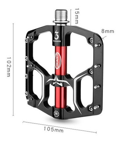 Imagen 2 de 5 de Pedales Aluminio Sellados Alta Calidad Mtb Enduro Downhill