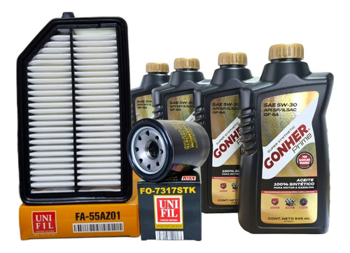 Kit Afinación Honda City 1.5 2015-2020 5w30 Api Sp Aceite Ai