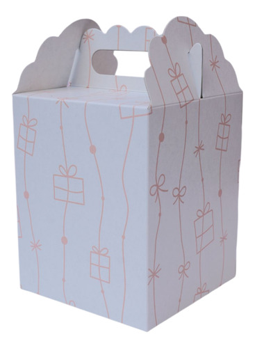 Cajita Cubo/tiendita Pastel-candy Bar-regalitos-9*9*11-x 10 Naranja Regalitos