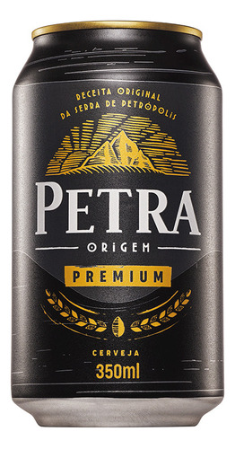 Cerveja Petra Premium Escura Lata 350ml - Pacote C/ 12 Unds