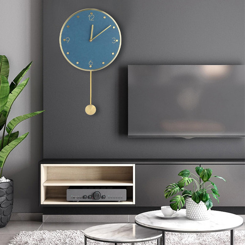 Reloj De Pared Decorativo Moderno Y Simple Con Péndulo