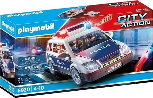 Playmobil Auto De Policia Patrulla C Luz Sonido Y Accesorios