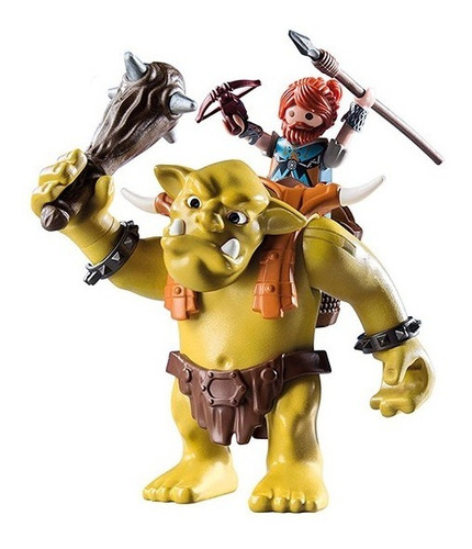 Playmobil Knights Troll Gigante Con Enano Medieval 9343