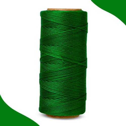 Cordão Encerado 1mm - Fio Cordone - 100m - Diversas Cores Cor 540 - Verde Bandeira